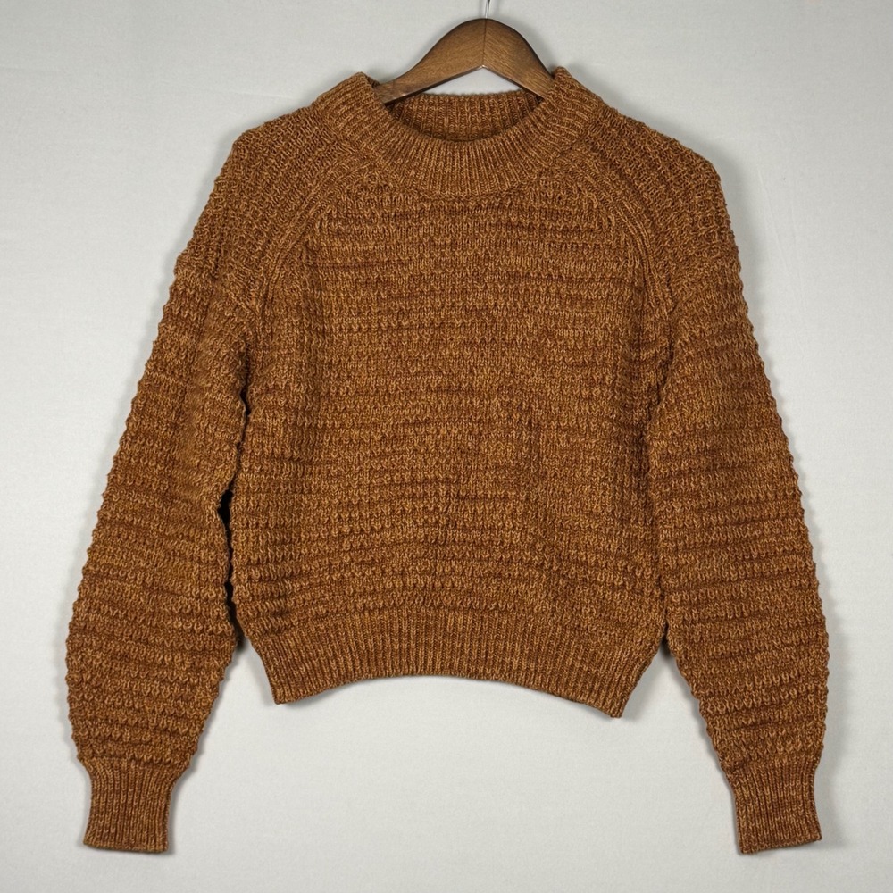 Universal Thread Pullover Sweater Women Small Rust NWOT Textured Cotton Blend